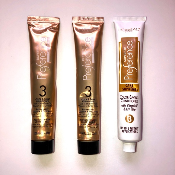 L'OREAL Superior Preference Color & Shine Conditioner Lot of 3 1.86 fl oz Tubes - Picture 2 of 6